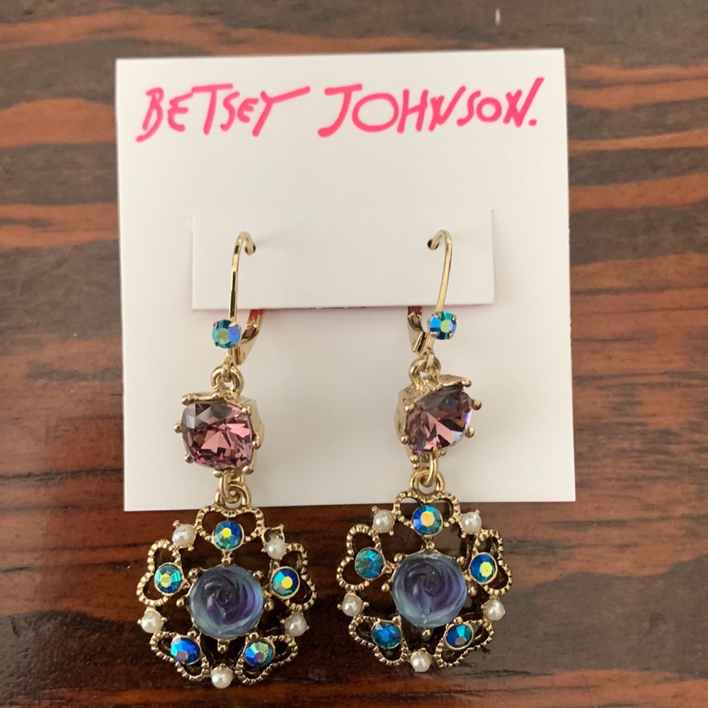 Betsey Johnson Floral Drop Earring